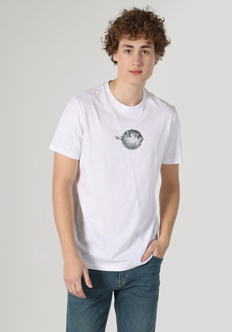 Зображення Футболка З Коротким Рукавом Чоловіча Біла  Cl1057997