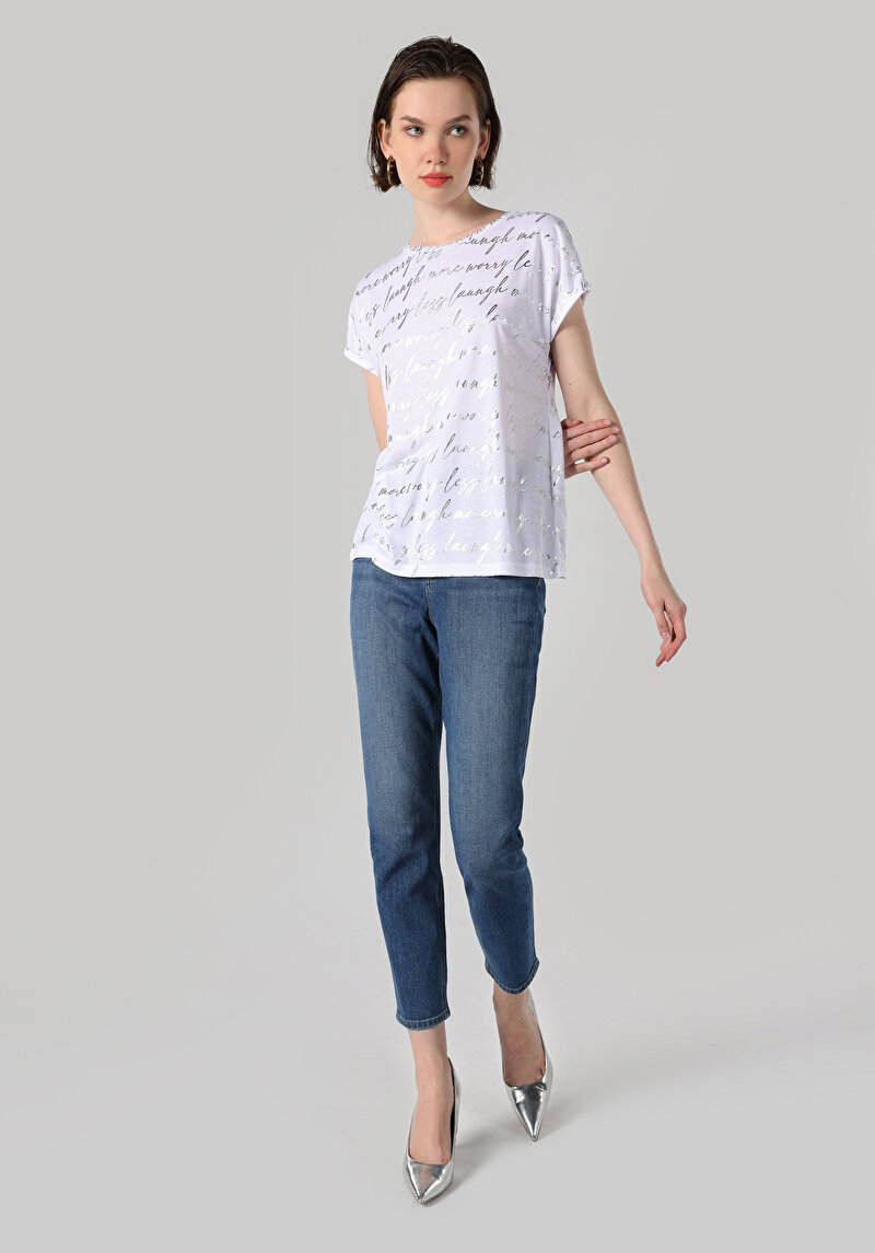 Показати інформацію про Футболка З Коротким Рукавом Жіноча Біла  Cl1063317