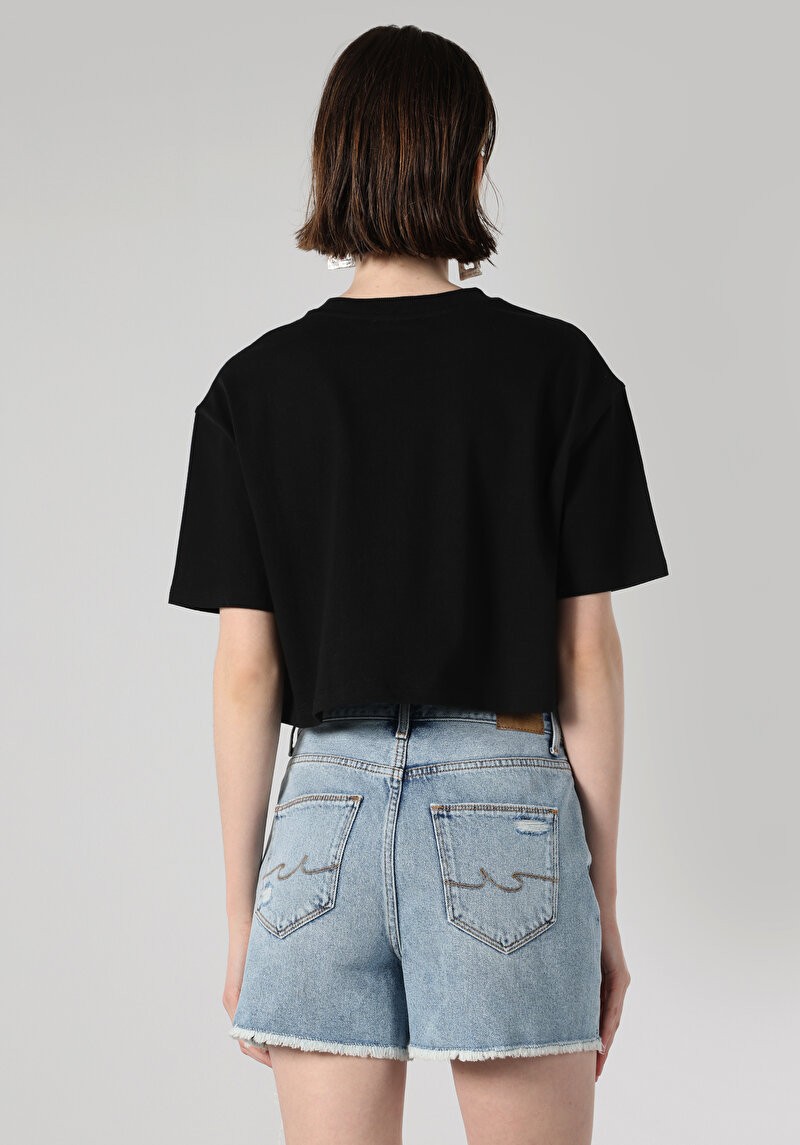 Показати інформацію про Футболка З Коротким Рукавом Жіноча Чорна  Cl1063420