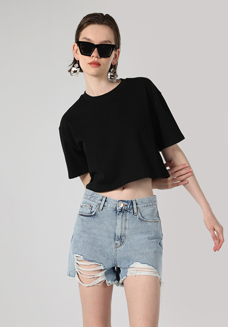 Показати інформацію про Футболка З Коротким Рукавом Жіноча Чорна  Cl1063420