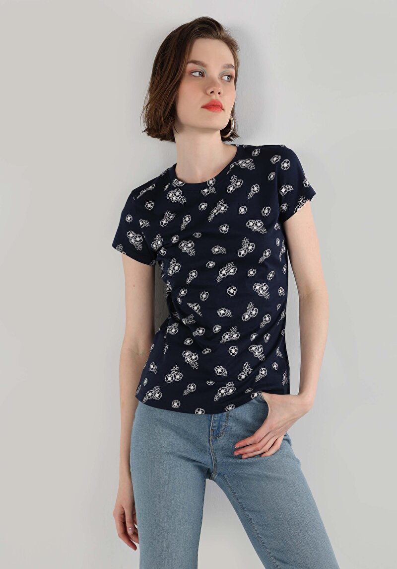 Показати інформацію про Футболка З Коротким Рукавом Жіноча Синя  Cl1063446