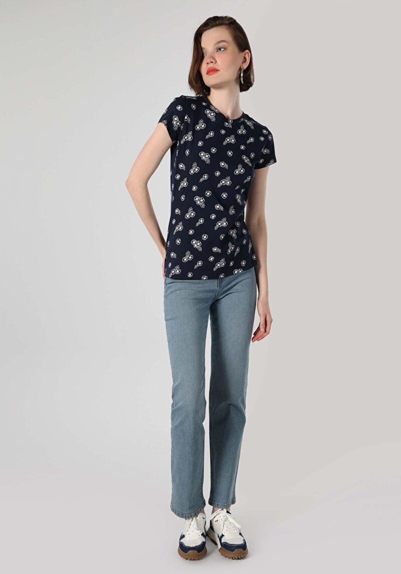 Показати інформацію про Футболка З Коротким Рукавом Жіноча Синя  Cl1063446