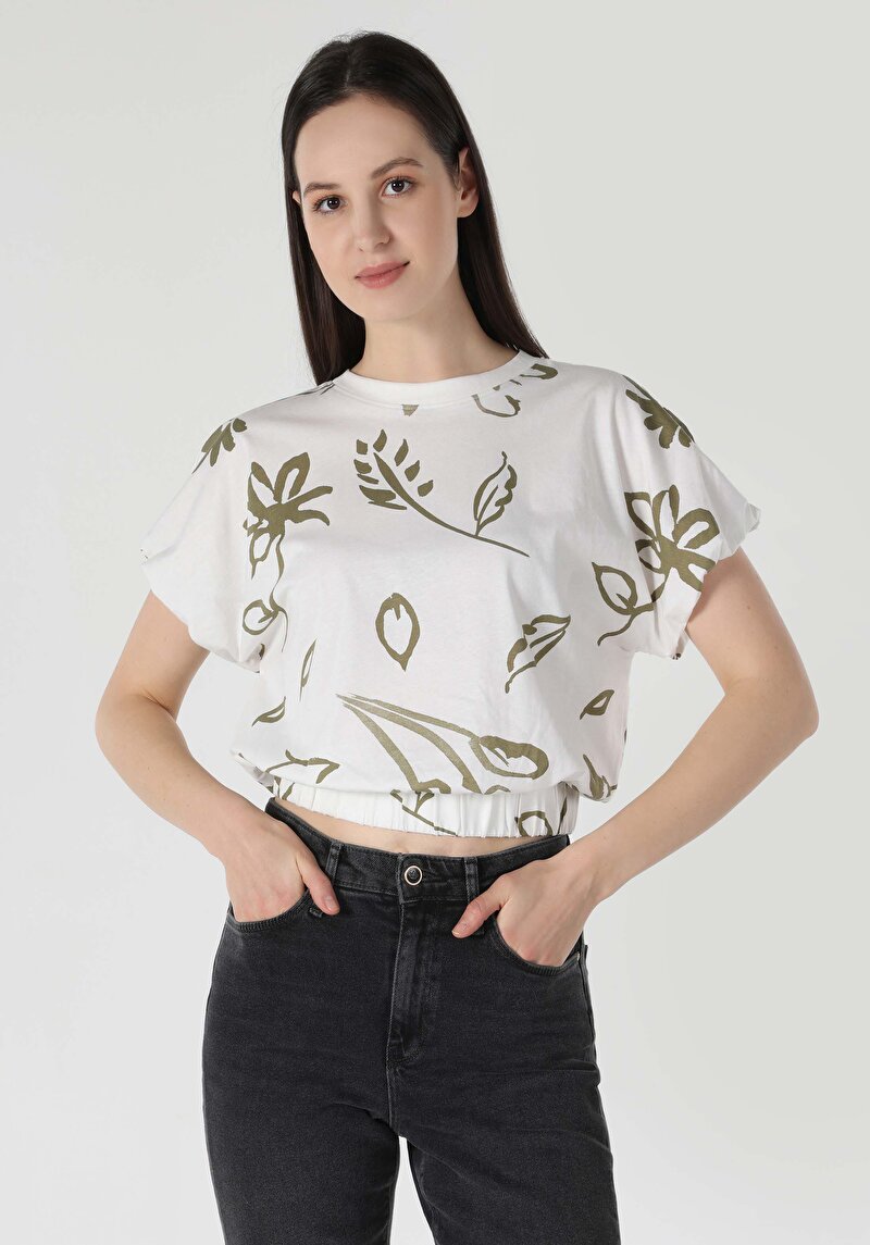 Показати інформацію про Футболка З Коротким Рукавом Жіноча Біла  Cl1063813