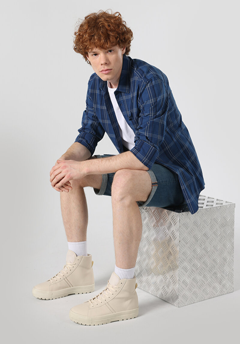 Зображення Сорочка З Довгим Рукавом Чоловіча Блакитна  Cl1059754