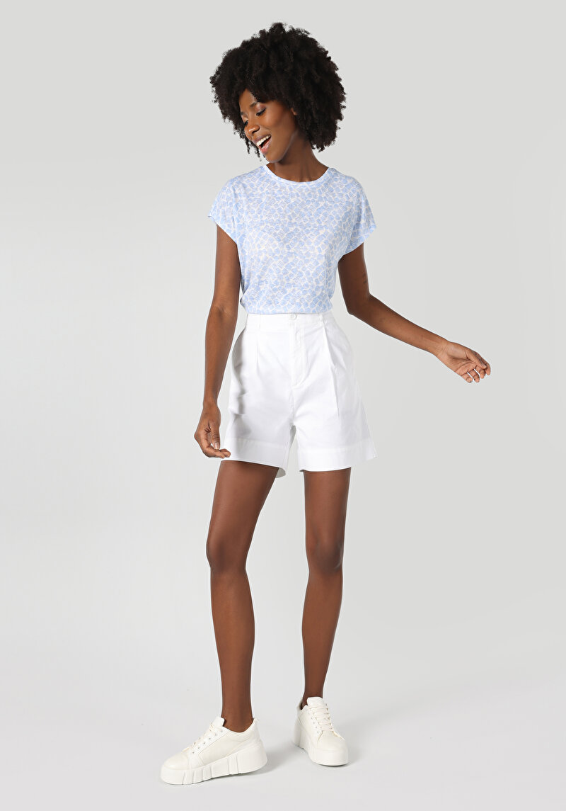 Показати інформацію про Футболка З Коротким Рукавом Жіноча Блакитна  Cl1063261