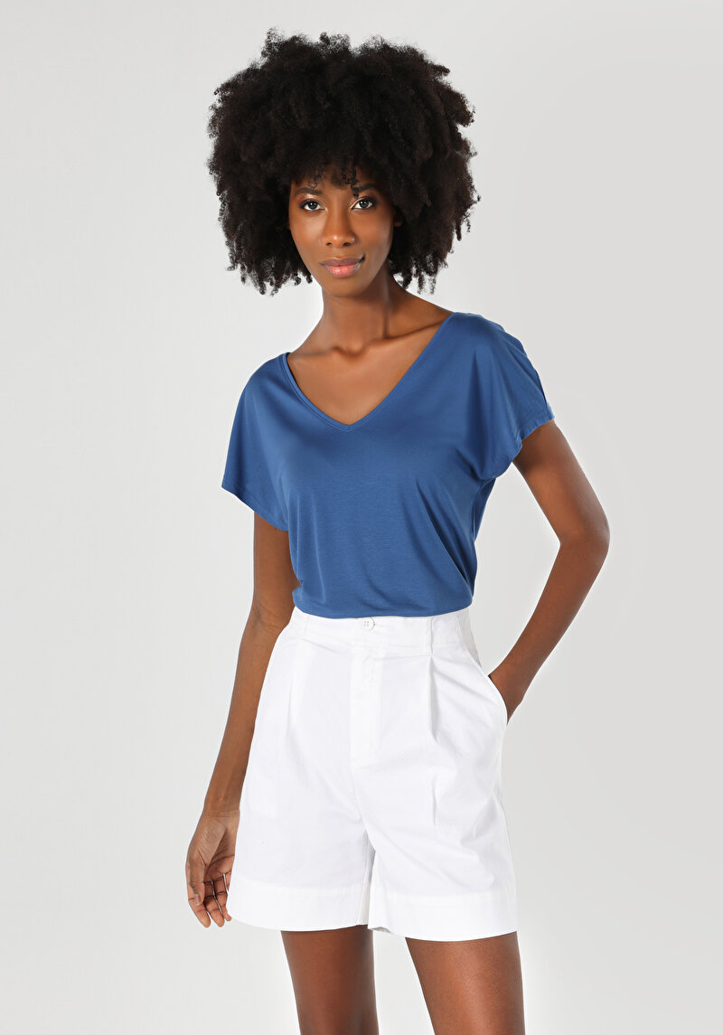 Зображення Футболка З Коротким Рукавом Жіноча Блакитна  Cl1063411