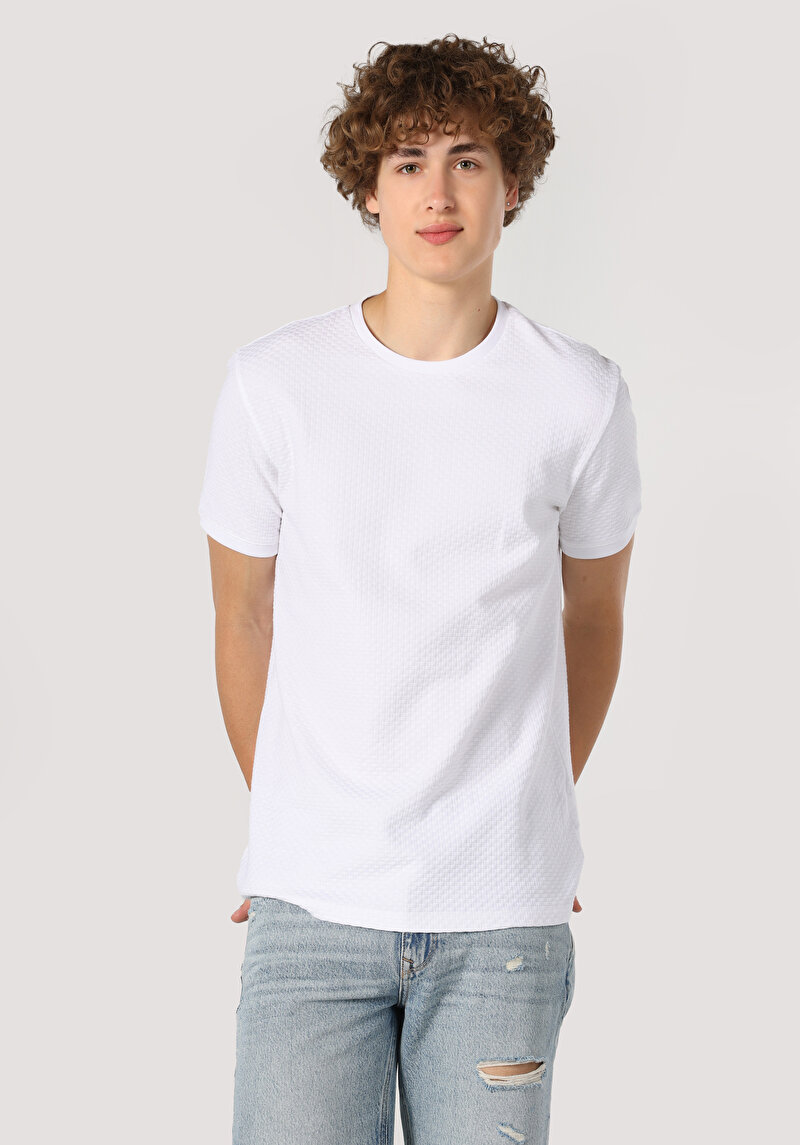 Показати інформацію про Футболка З Коротким Рукавом Чоловіча Біла  Cl1057063