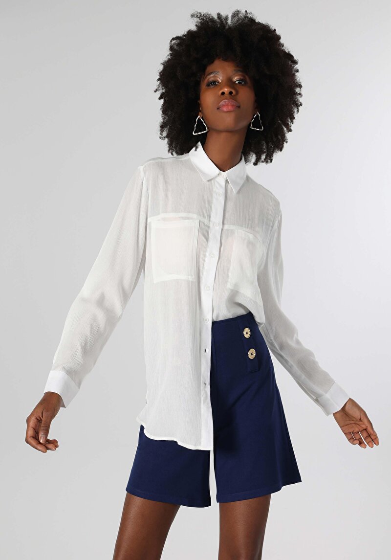 Зображення Сорочка З Довгим Рукавом Жіноча Біла  Cl1063858