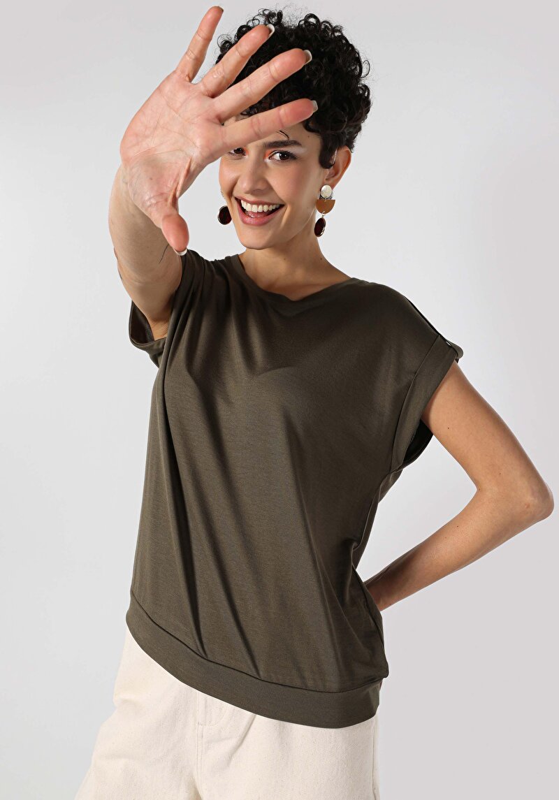 Зображення Футболка З Коротким Рукавом Жіноча Зелена  Cl1062522