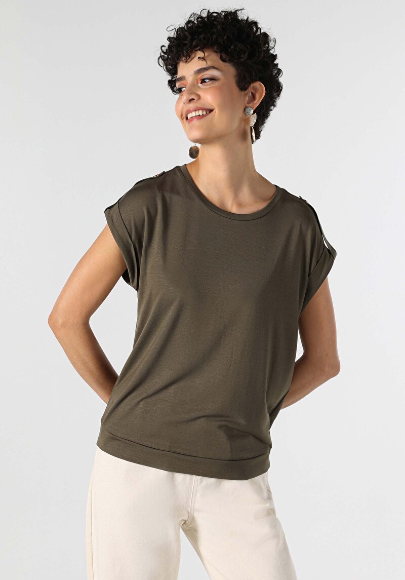 Показати інформацію про Футболка З Коротким Рукавом Жіноча Зелена  Cl1062522