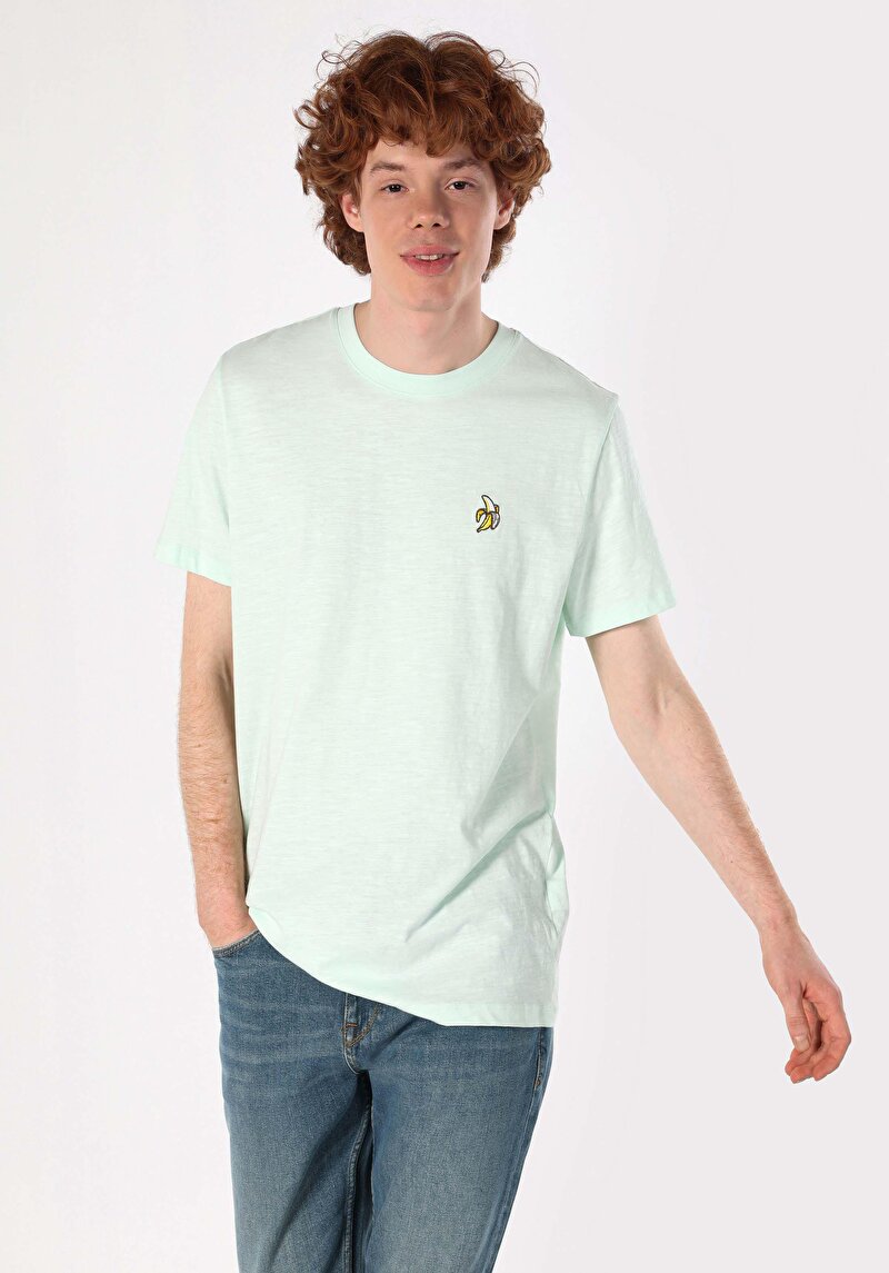 Показати інформацію про Футболка З Коротким Рукавом Чоловіча Зелена  Cl1064287