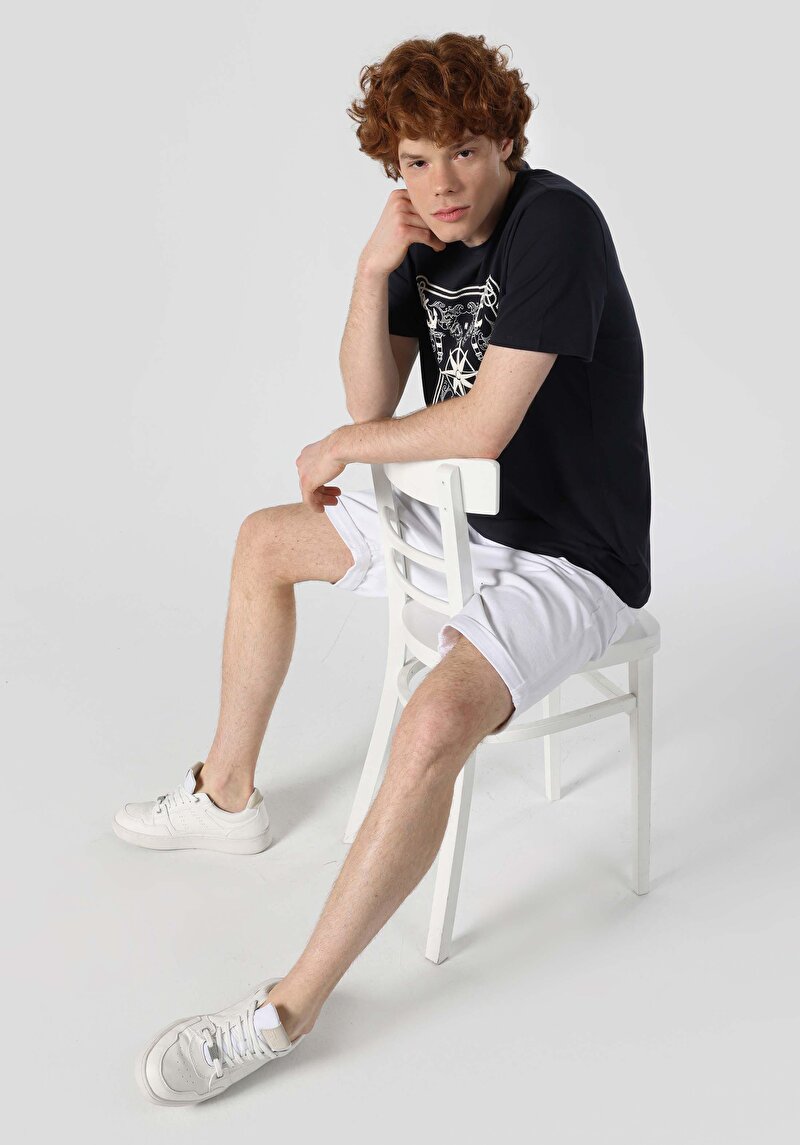 Зображення Футболка З Коротким Рукавом Чоловіча Синя  Cl1064347