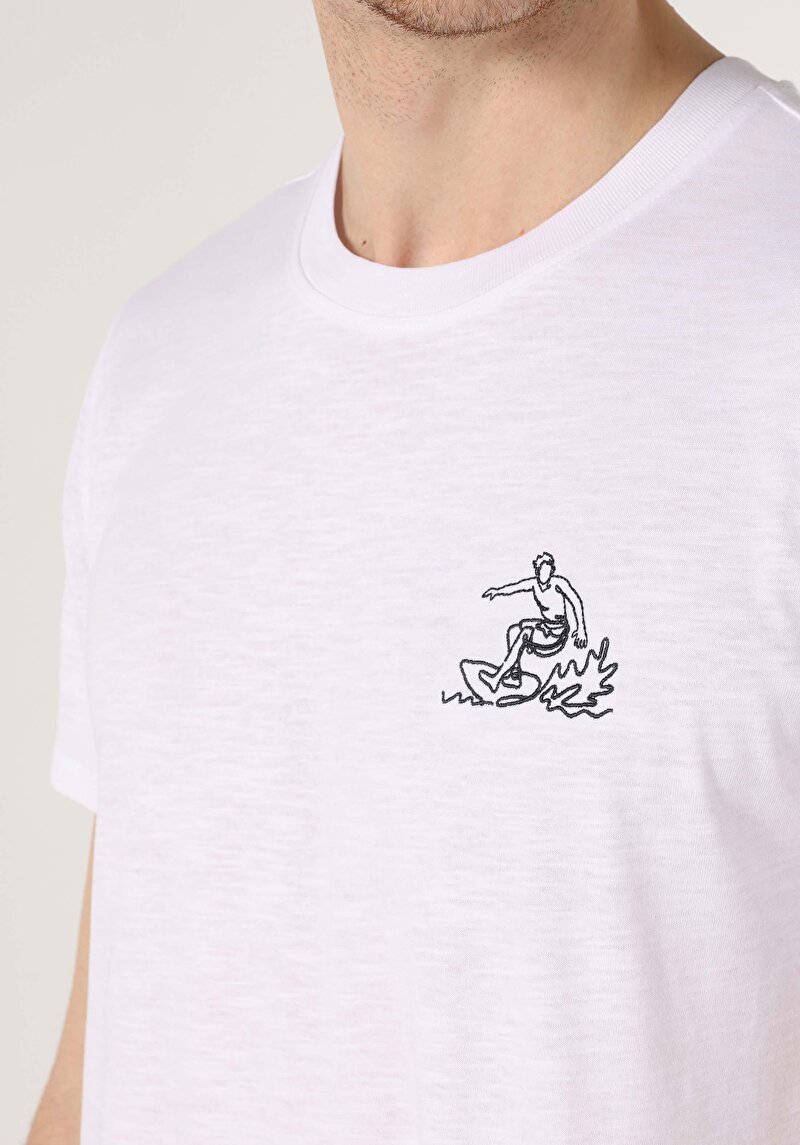 Показати інформацію про Футболка З Коротким Рукавом Чоловіча Біла  Cl1062740