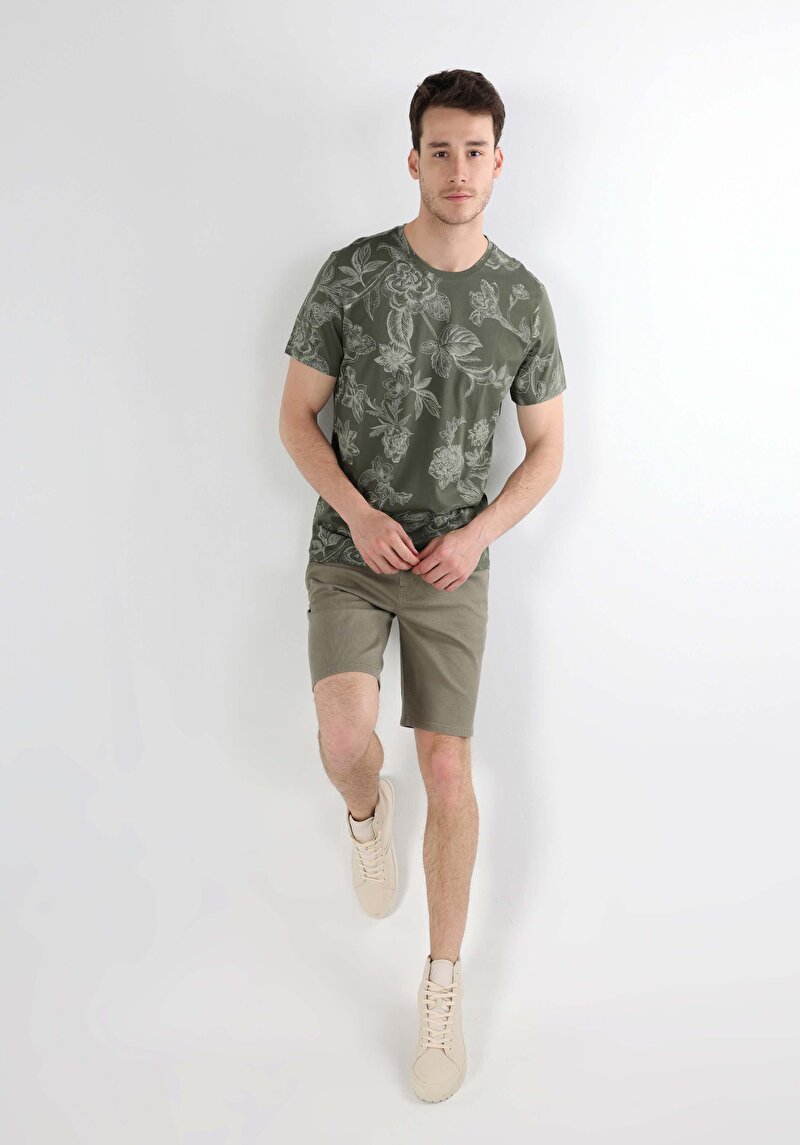 Показати інформацію про Футболка З Коротким Рукавом Чоловіча Зелена  Cl1062710