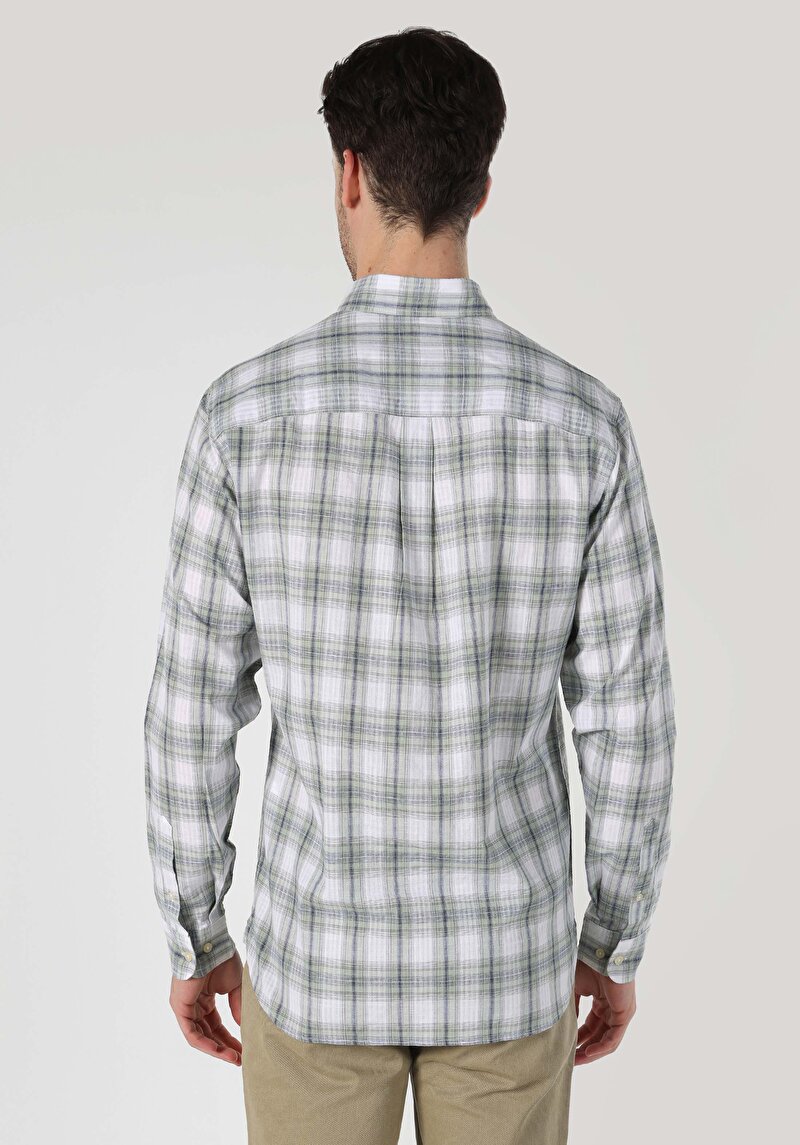 Показати інформацію про Сорочка З Довгим Рукавом Чоловіча Зелена  Cl1062856