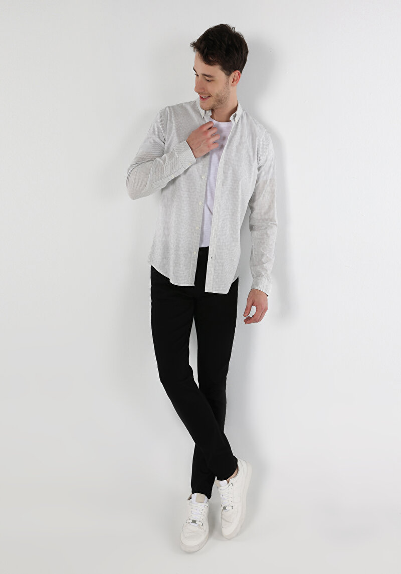 Зображення Сорочка З Довгим Рукавом Чоловіча Сіра  Cl1062882