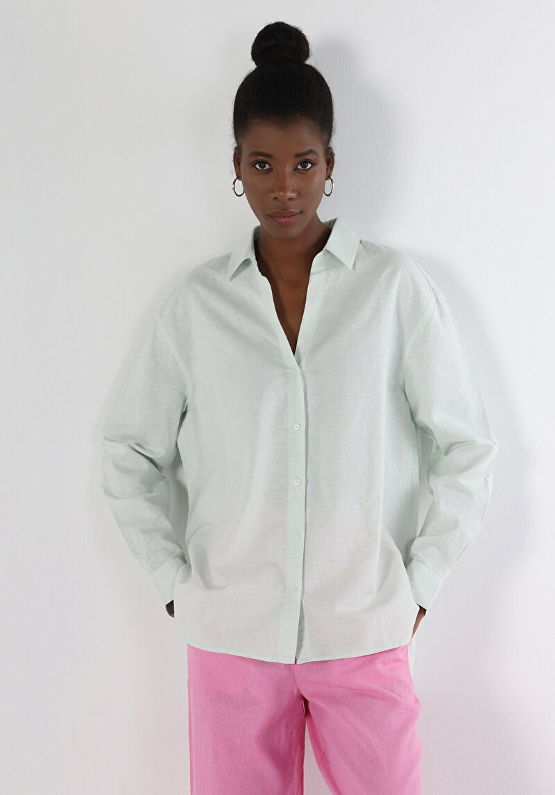 Показати інформацію про Сорочка З Довгим Рукавом Жіноча Зелена  Cl1063415