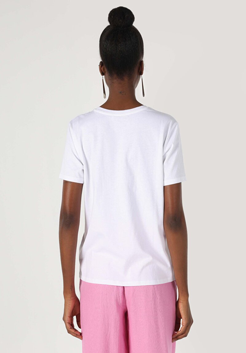 Показати інформацію про Футболка З Коротким Рукавом Жіноча Біла  Cl1063828