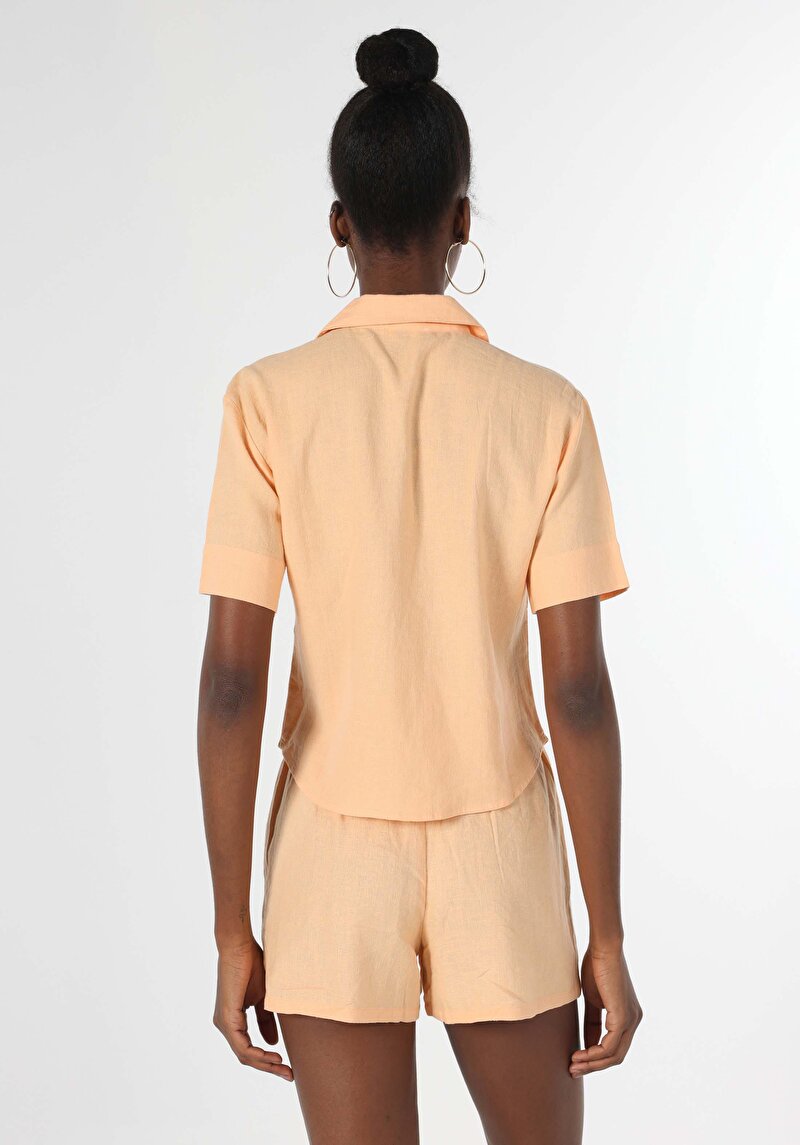 Зображення Сорочка З Коротким Рукавом Жіноча Помаранчева Cl1063913