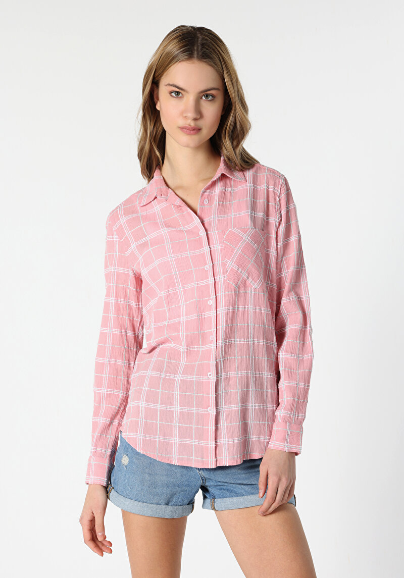 Показати інформацію про Сорочка З Довгим Рукавом Жіноча Рожева  Cl1063172