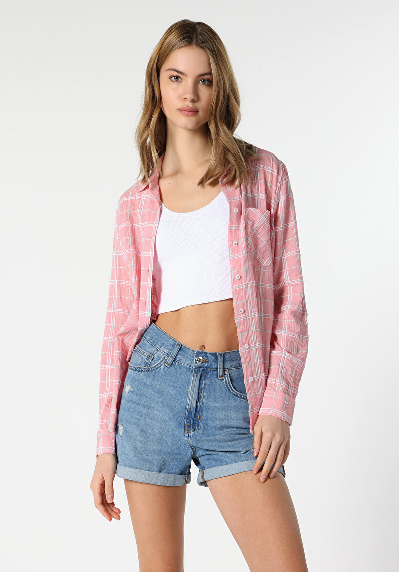 Показати інформацію про Сорочка З Довгим Рукавом Жіноча Рожева  Cl1063172