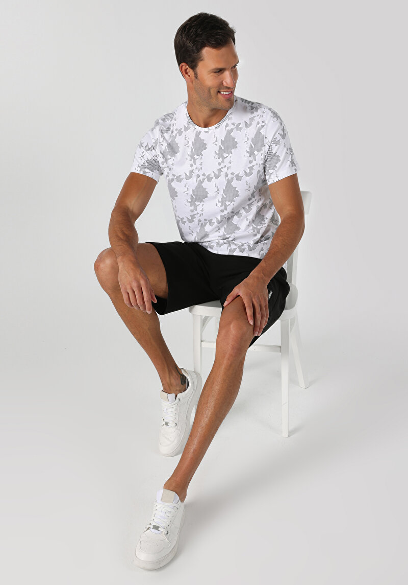 Показати інформацію про Футболка З Коротким Рукавом Чоловіча Біла  Cl1064510