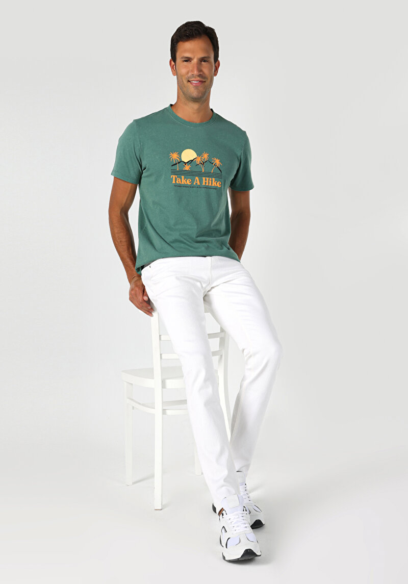 Зображення Футболка З Коротким Рукавом Чоловіча Зелена  Cl1061648