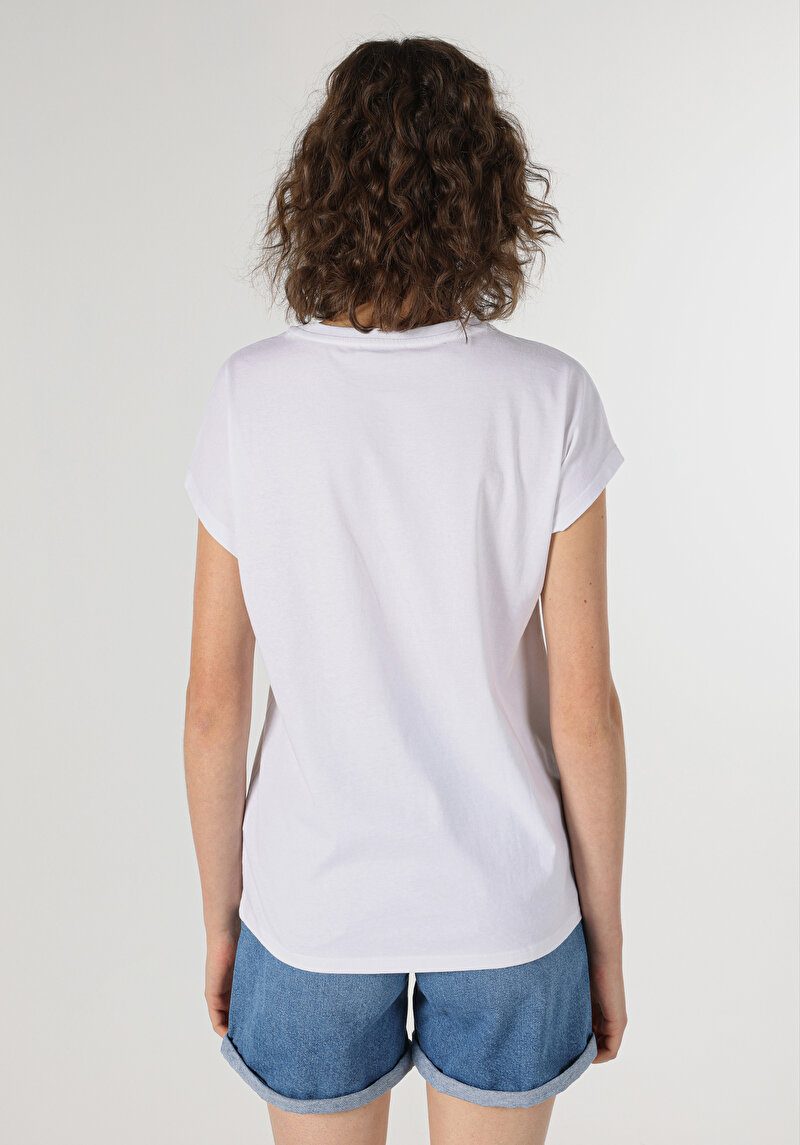 Показати інформацію про Футболка З Коротким Рукавом Жіноча Біла  Cl1063305