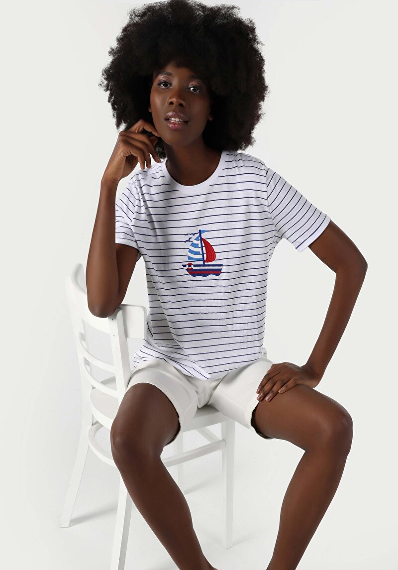 Зображення Футболка З Коротким Рукавом Жіноча Біла  Cl1064072