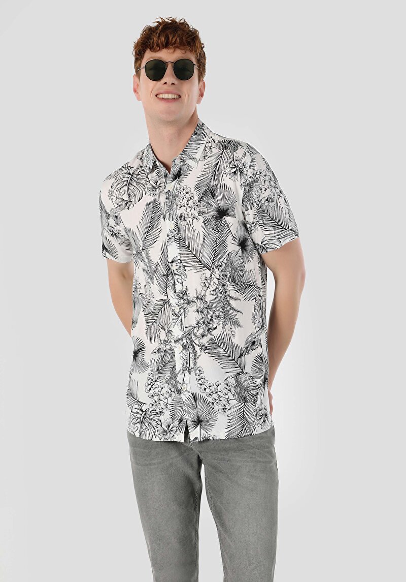 Показати інформацію про Сорочка З Коротким Рукавом Чоловіча Біла  Cl1063697