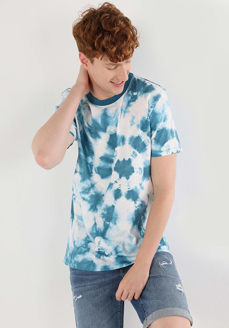 Зображення Футболка З Коротким Рукавом Чоловіча Блакитна  Cl1064124