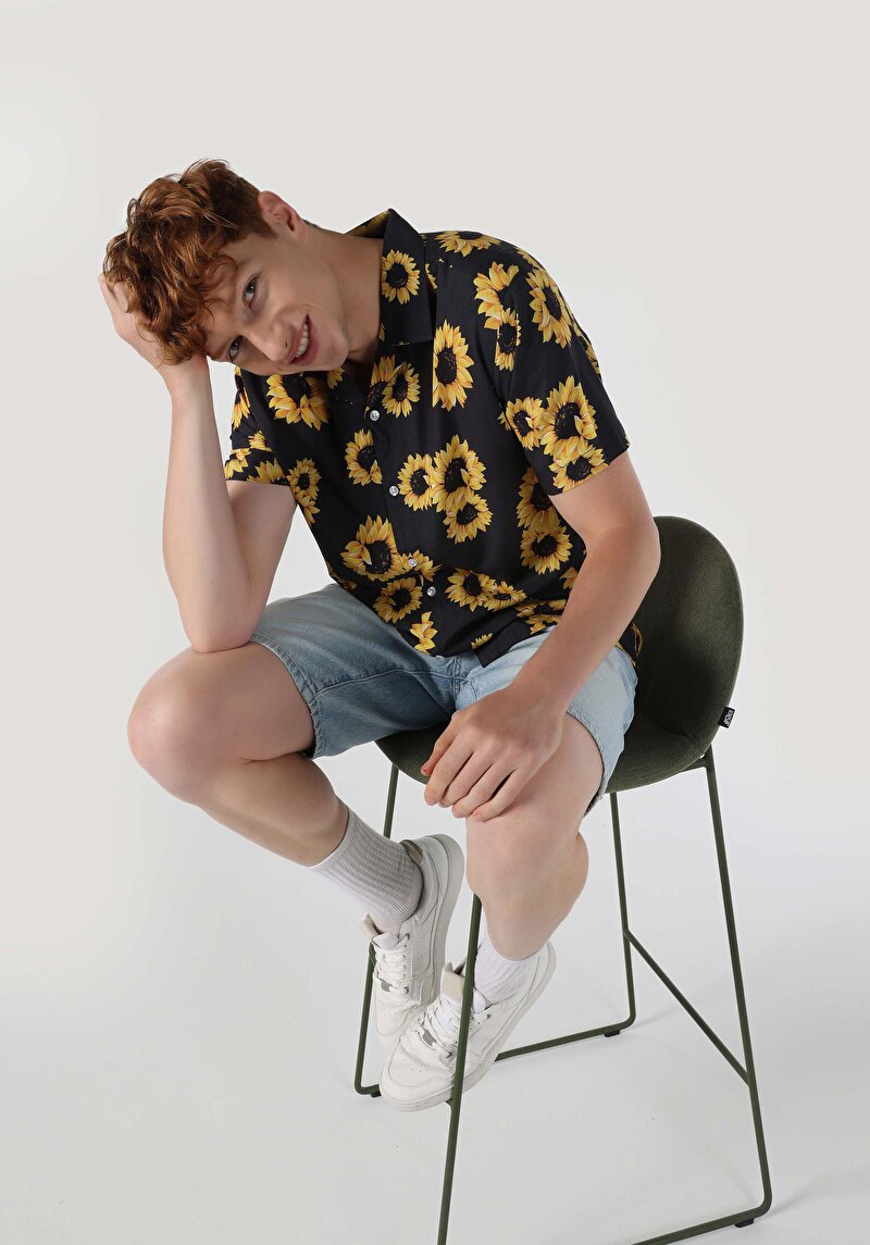 Зображення Сорочка З Коротким Рукавом Чоловіча Сіра  Cl1064188