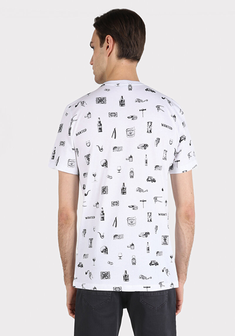 Показати інформацію про Футболка З Коротким Рукавом Чоловіча Біла  Cl1057944