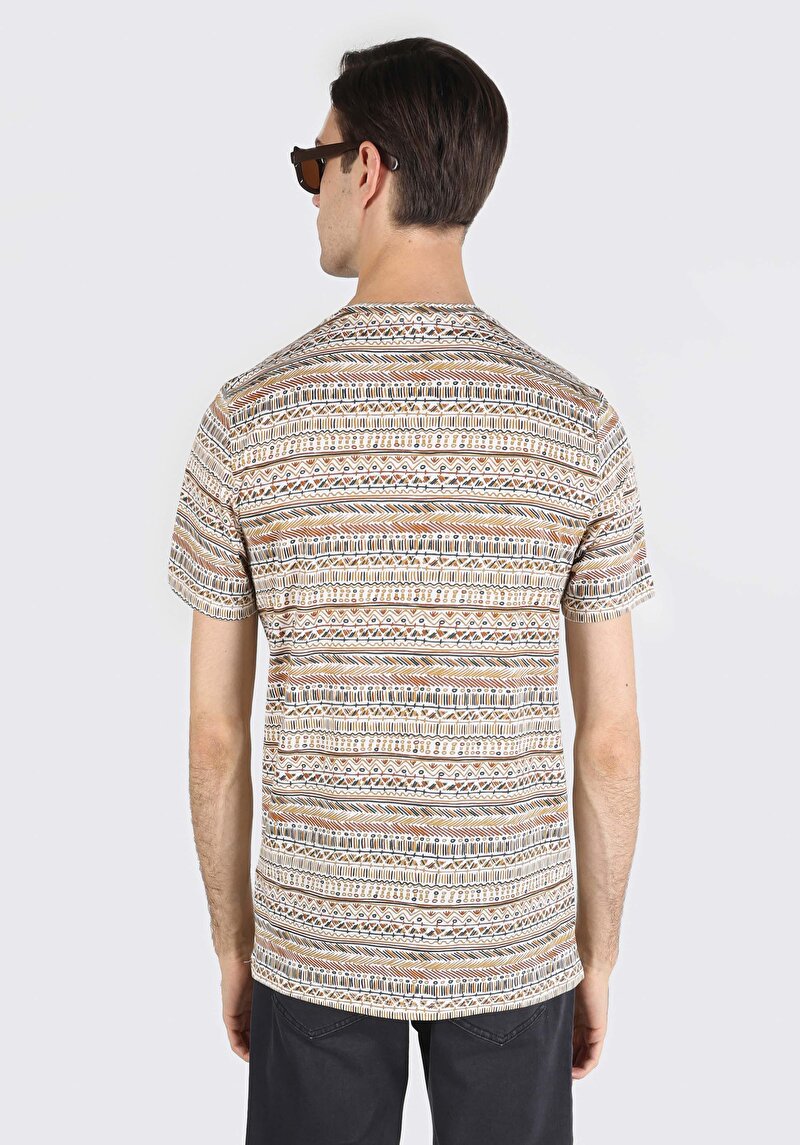 Показати інформацію про Футболка З Коротким Рукавом Чоловіча Бежева  Cl1062721