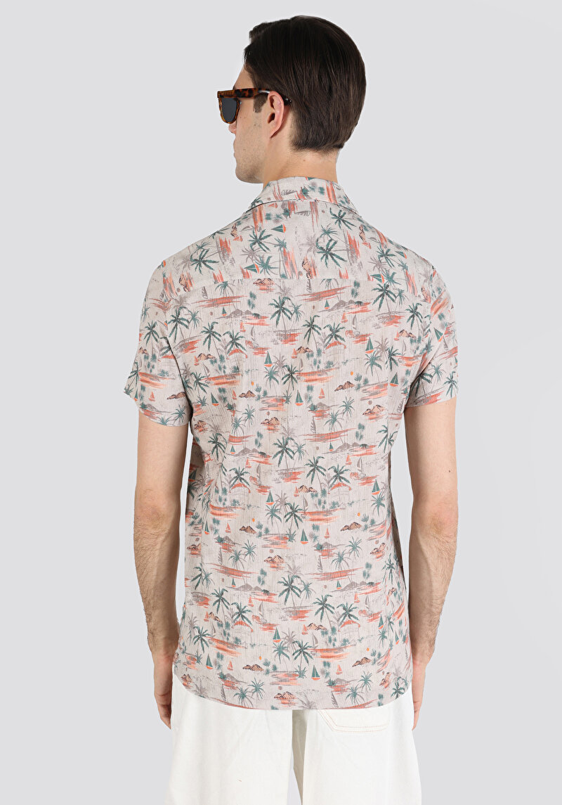 Показати інформацію про Сорочка З Коротким Рукавом Чоловіча Бежева  Cl1062826