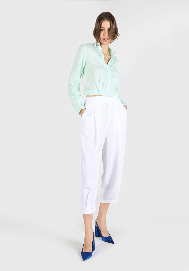 Показати інформацію про Брюки Жіночі Білі  Cl1063926