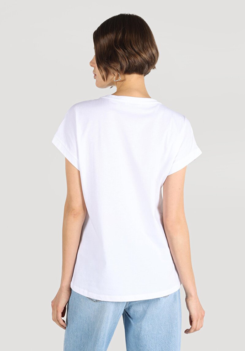 Показати інформацію про Футболка З Коротким Рукавом Жіноча Біла  Cl1067161