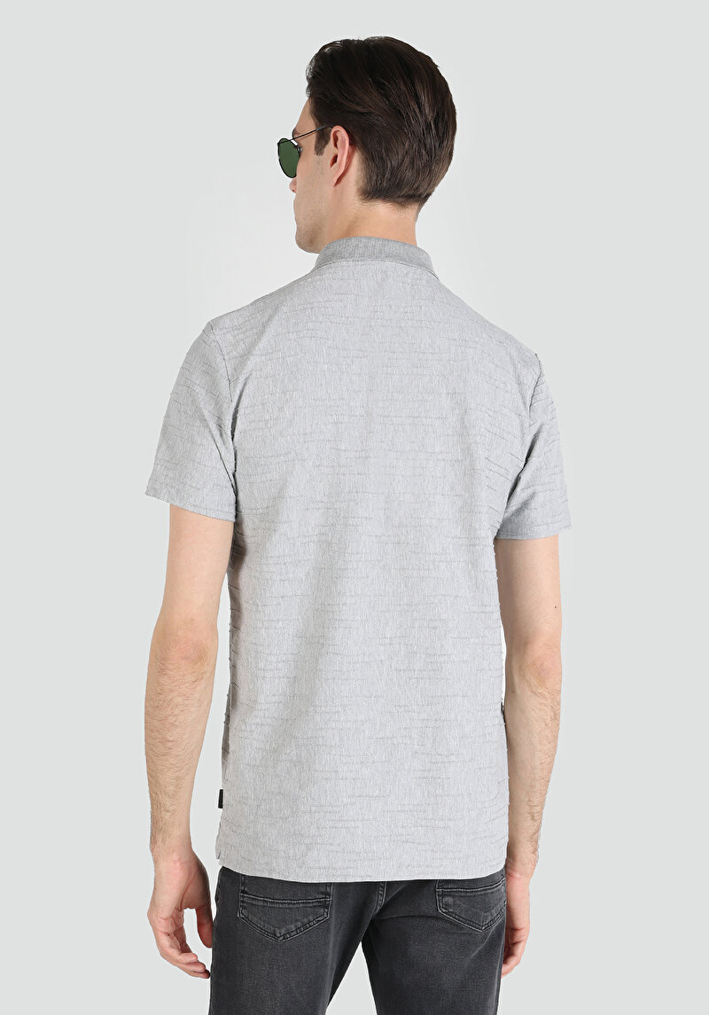 Зображення Поло З Коротким Рукавом Чоловіче Сіре  Cl1043613