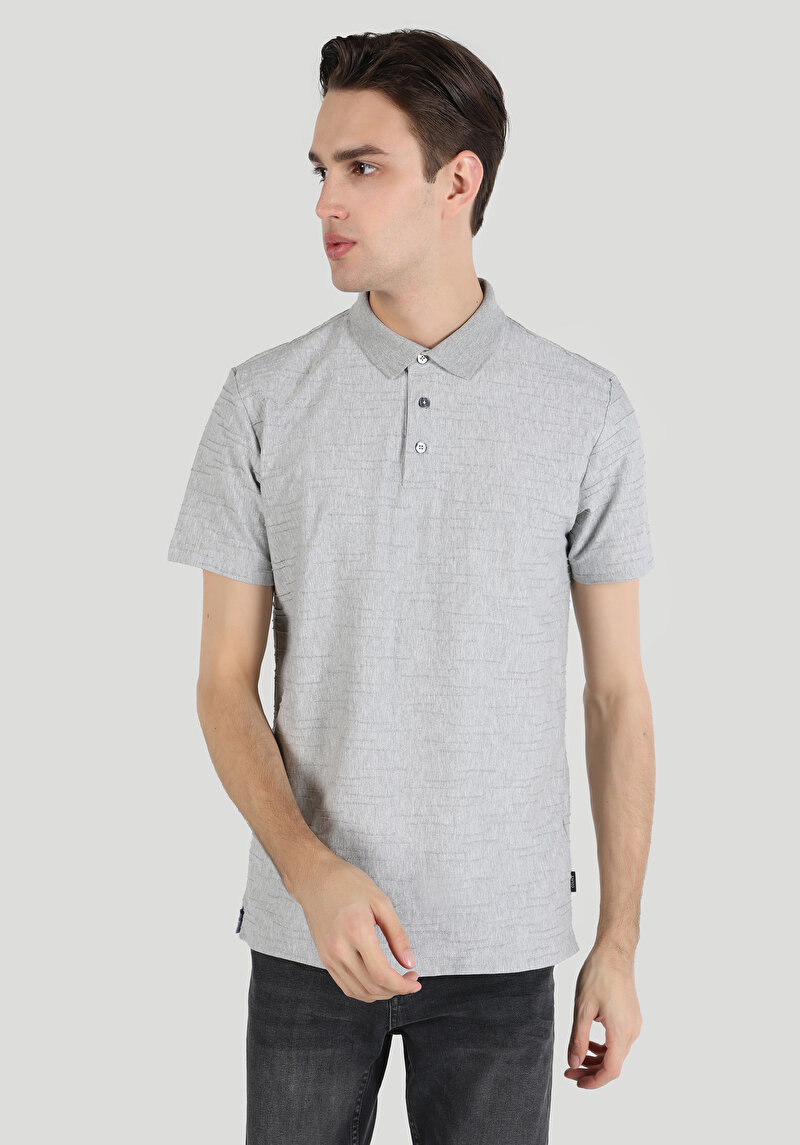 Показати інформацію про Поло З Коротким Рукавом Чоловіче Сіре  Cl1043613