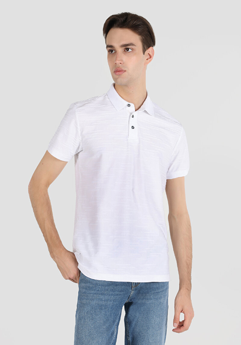 Показати інформацію про Поло З Коротким Рукавом Чоловіче Біле  Cl1043613