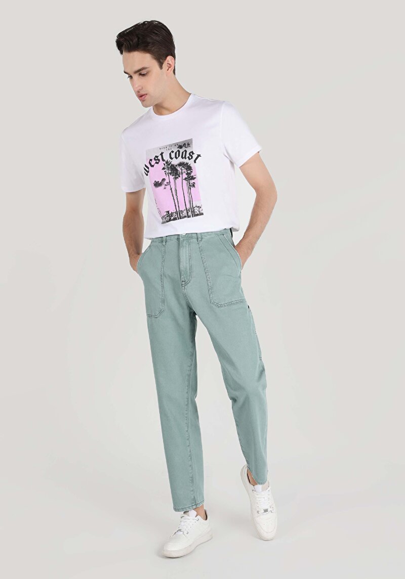 Показати інформацію про Футболка З Коротким Рукавом Чоловіча Біла  Cl1063659