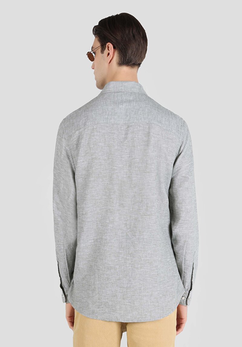 Показати інформацію про Сорочка З Довгим Рукавом Чоловіча Зелена  Cl1063686