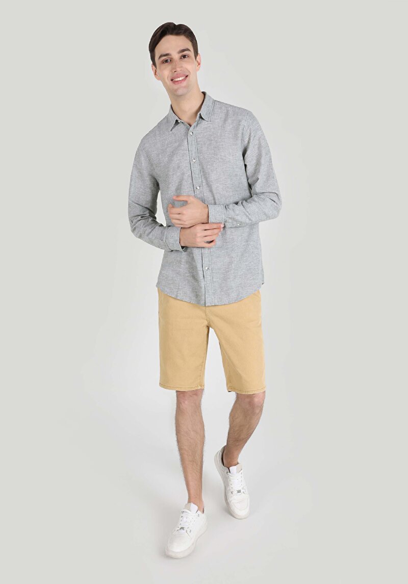 Показати інформацію про Сорочка З Довгим Рукавом Чоловіча Зелена  Cl1063686