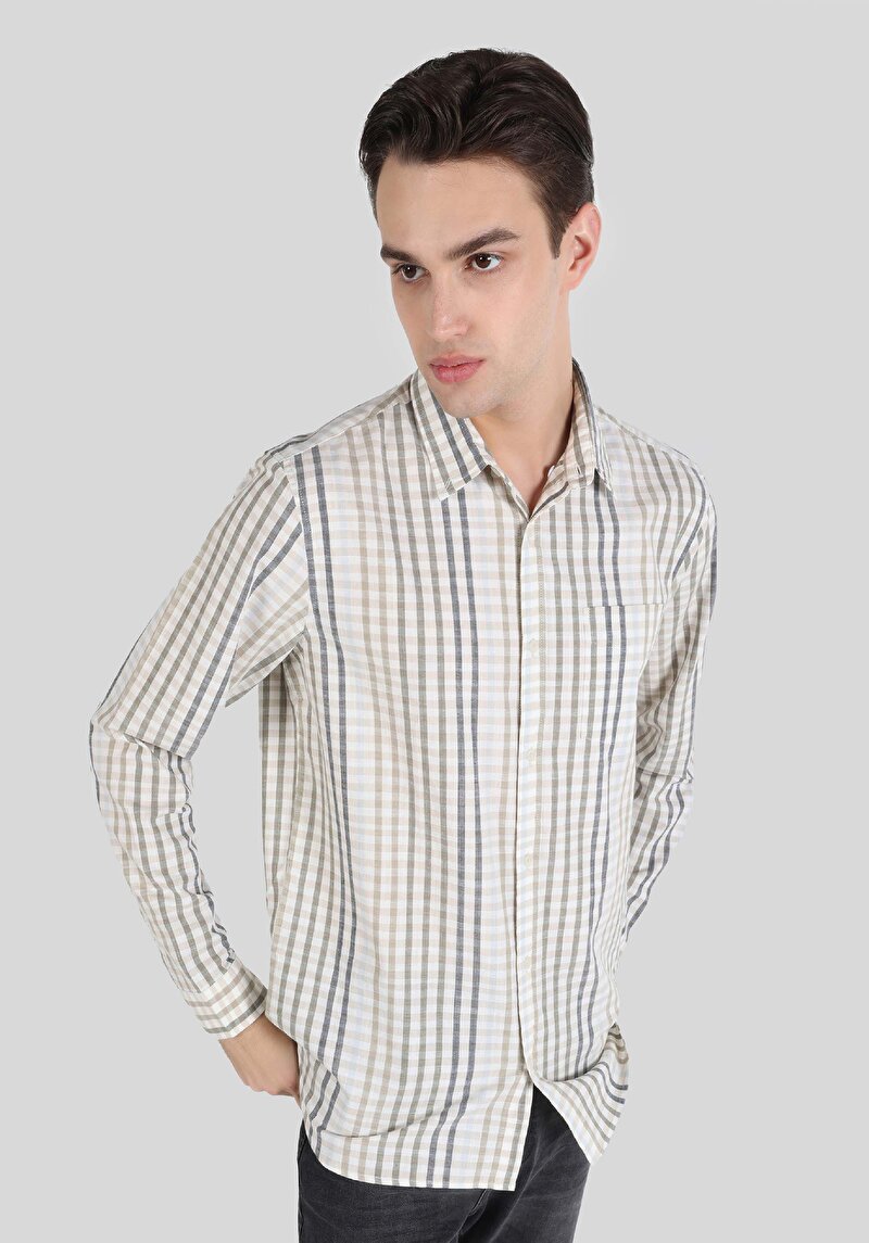 Зображення Сорочка З Довгим Рукавом Чоловіча Зелена Cl1064197