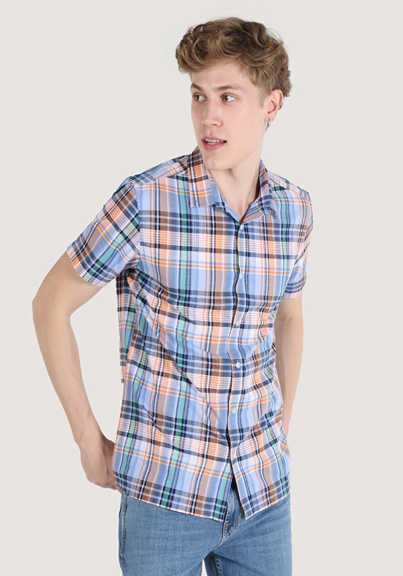 Показати інформацію про Сорочка З Коротким Рукавом Чоловіча Мультіколор  Cl1062610