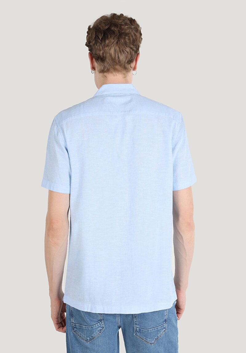 Зображення Сорочка З Коротким Рукавом Чоловіча Блакитна Cl1063689