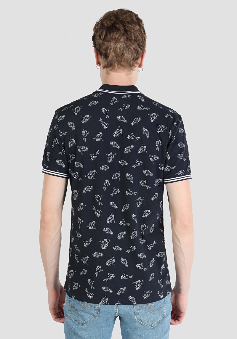 Показати інформацію про Поло З Коротким Рукавом Чоловіче Синє  Cl1064353