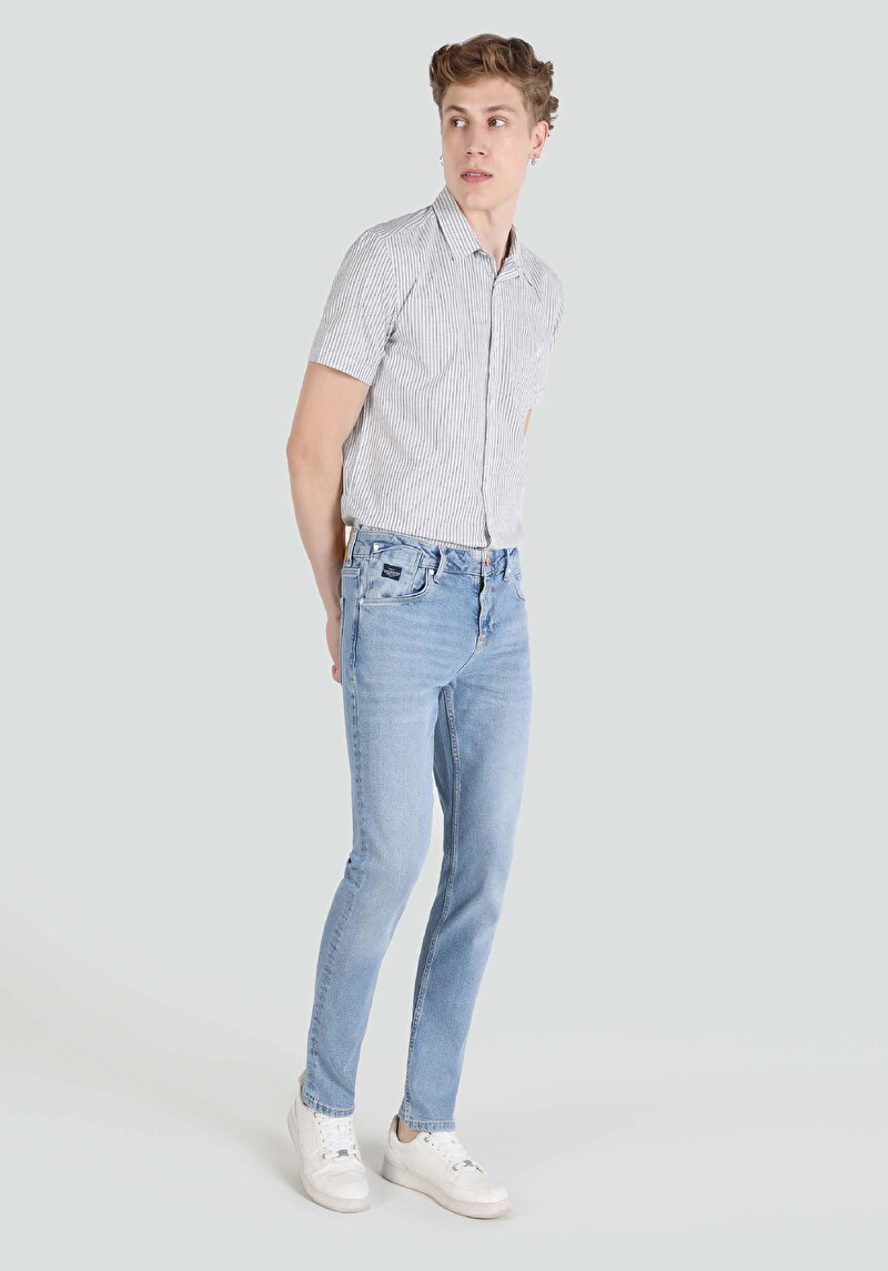 Показати інформацію про 044 Karl Джинси Чоловічі Блакитні Прямого Крою Cl1064376