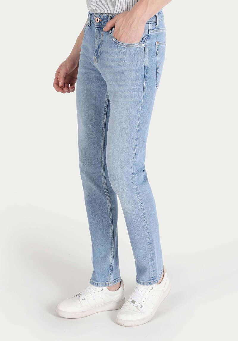 Показати інформацію про 044 Karl Джинси Чоловічі Блакитні Прямого Крою Cl1064376