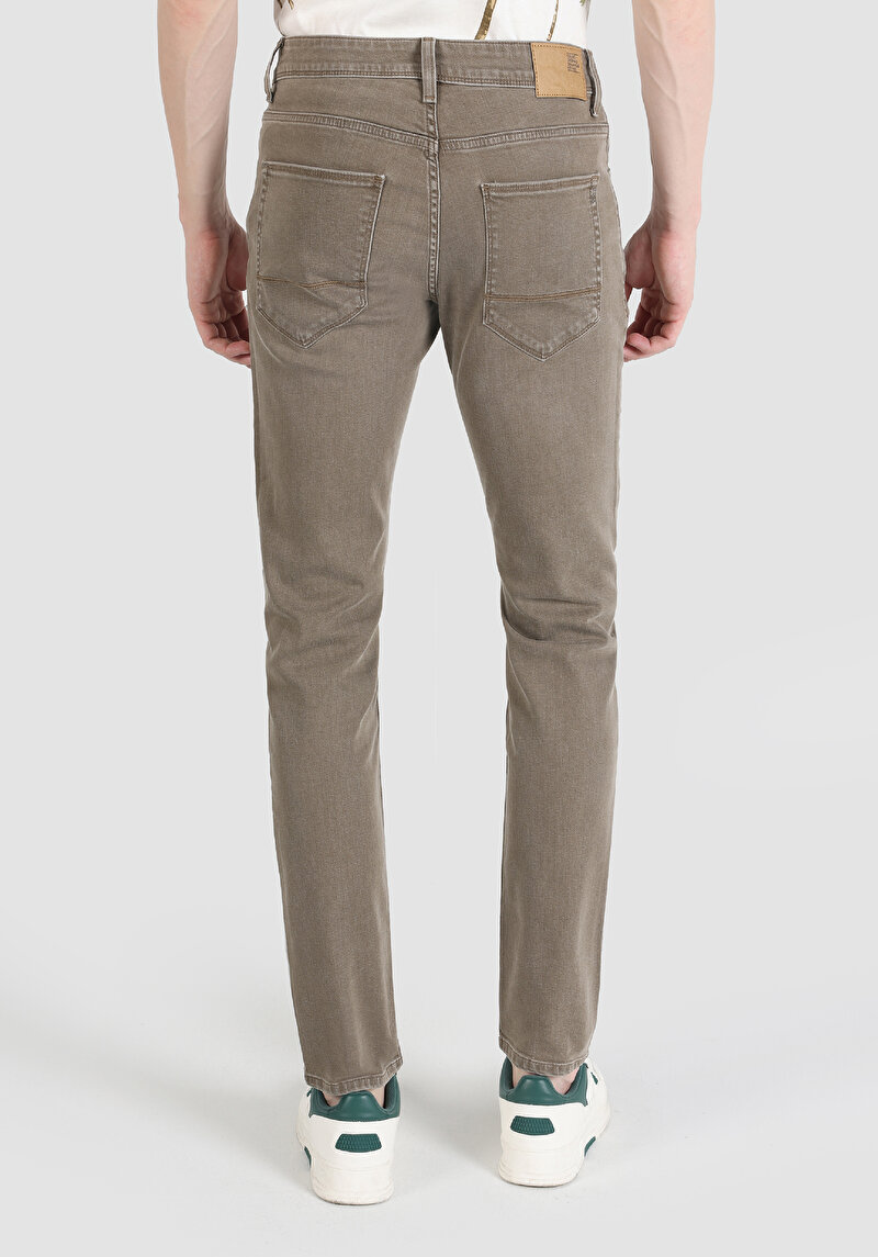 Зображення 044 Karl Джинси Чоловічі Хакі Прямого Крою Cl1064425